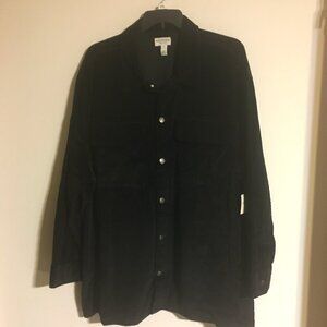 Mens Arizona Big and Tall Corduroy Jacket Size 3XL and 3XLT Black NWT